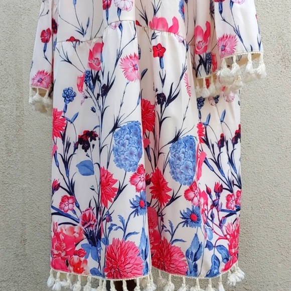 Women's Soft and Flowing Floral High Waist Lounge Dress, XXL - Picture 5 of 16